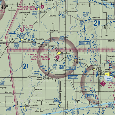 Cherokee County Regional Airport (CKP) VFR Sectional  Gaming Mouse Pad