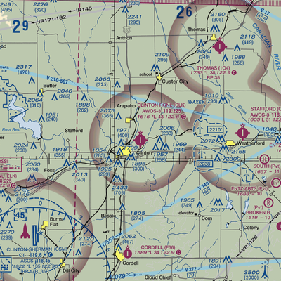 Clinton Regional Airport (CLK) VFR Sectional  Gaming Mouse Pad