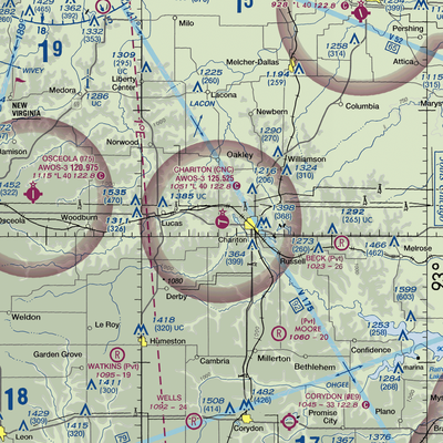 Chariton Municipal Airport (CNC) VFR Sectional  Gaming Mouse Pad