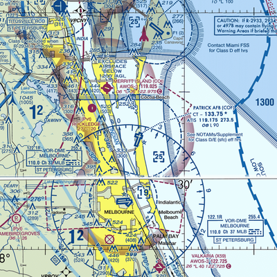 Patrick Air Force Base (COF) VFR Sectional  Gaming Mouse Pad