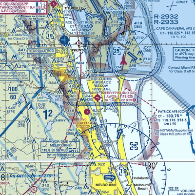 Merritt Island Airport (COI) VFR Sectional  Gaming Mouse Pad