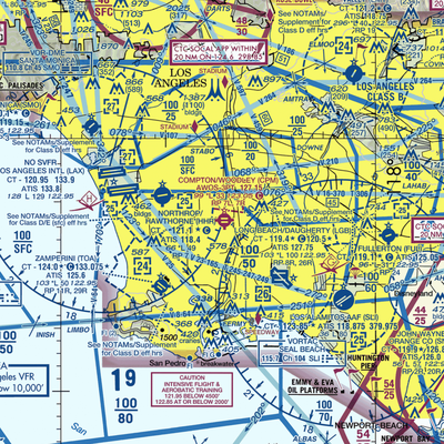 Compton Woodley Airport (CPM) VFR Sectional  Gaming Mouse Pad