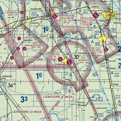 Corcoran Airport (CRO) VFR Sectional  Gaming Mouse Pad