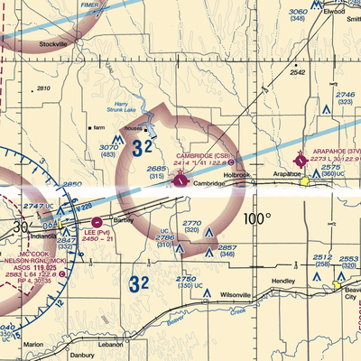 Cambridge Municipal Airport (CSB) VFR Sectional  Gaming Mouse Pad