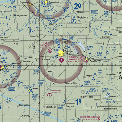 Creston Municipal Airport (CSQ) VFR Sectional  Gaming Mouse Pad