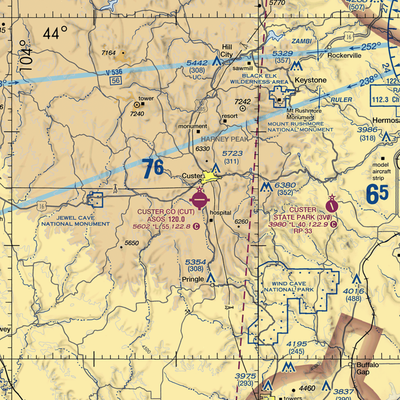 Custer County Airport (CUT) VFR Sectional  Gaming Mouse Pad