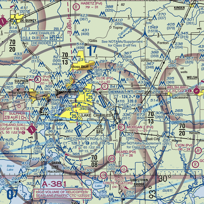 Chennault International Airport (CWF) VFR Sectional  Gaming Mouse Pad