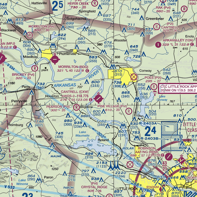 Cantrell Field Airport (CXW) VFR Sectional  Gaming Mouse Pad