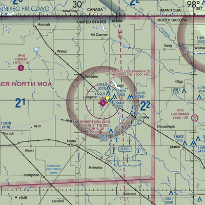 Robertson Field (D55) VFR Sectional  Gaming Mouse Pad