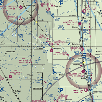 Mayville Municipal Airport (D56) VFR Sectional  Gaming Mouse Pad