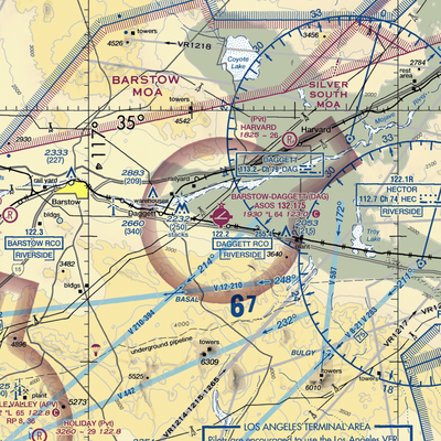 Barstow Daggett Airport (DAG) VFR Sectional  Gaming Mouse Pad