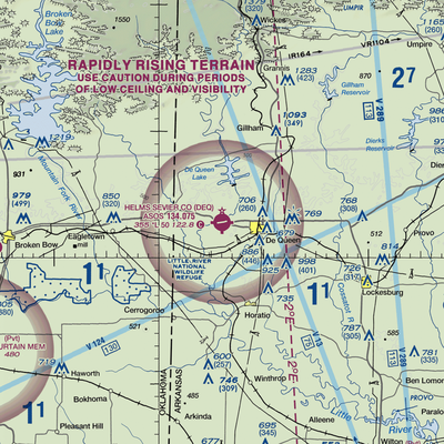 J Lynn Helms Sevier County Airport (DEQ) VFR Sectional  Gaming Mouse Pad