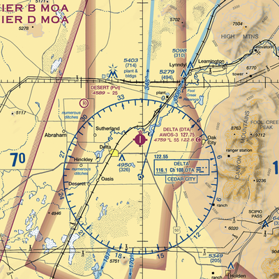 Delta Municipal Airport (DTA) VFR Sectional  Gaming Mouse Pad