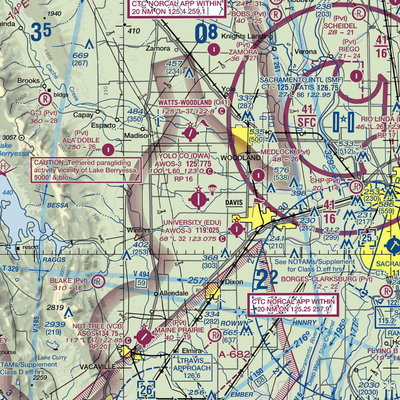 Yolo County Davis Woodland Winters Airport (DWA) VFR Sectional  Gaming Mouse Pad