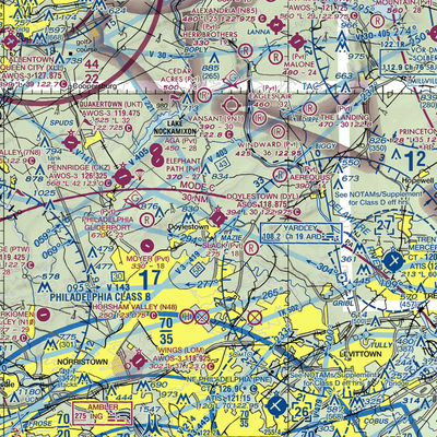 Doylestown Airport (DYL) VFR Sectional  Gaming Mouse Pad