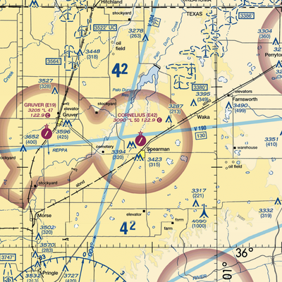 Spearman Municipal Airport (E42) VFR Sectional  Gaming Mouse Pad