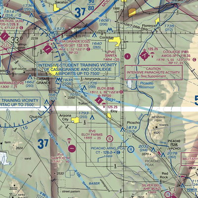 Eloy Municipal Airport (E60) VFR Sectional  Gaming Mouse Pad