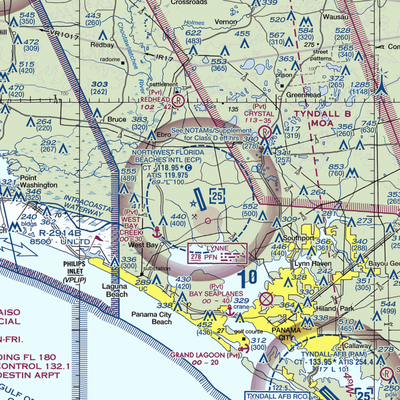 Northwest Florida Beaches International Airport (ECP) VFR Sectional  Gaming Mouse Pad