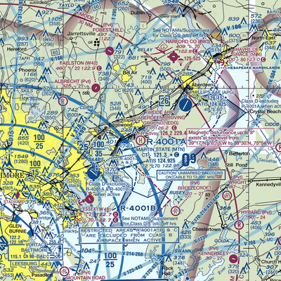 Weide Ahp (Aberdeen Proving Ground) Heliport (EDG) VFR Sectional  Gaming Mouse Pad