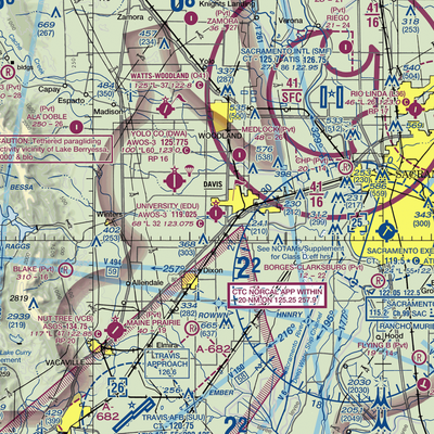 University Airport (EDU) VFR Sectional  Gaming Mouse Pad