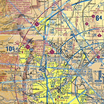 Erie Municipal Airport (EIK) VFR Sectional  Gaming Mouse Pad