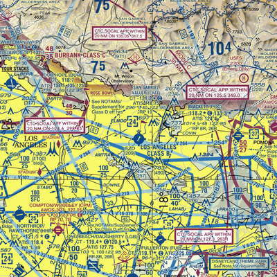 San Gabriel Valley Airport (EMT) VFR Sectional  Gaming Mouse Pad