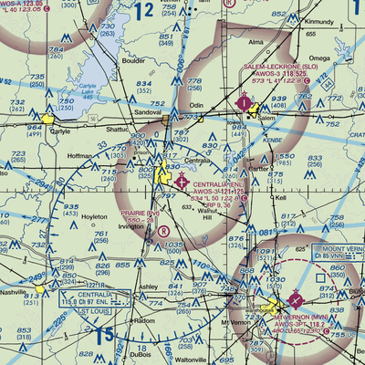 Centralia Municipal Airport (ENL) VFR Sectional  Gaming Mouse Pad