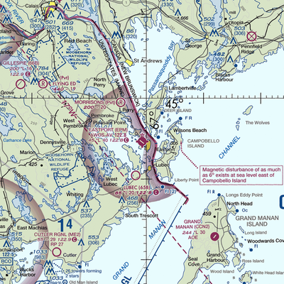 Eastport Municipal Airport (EPM) VFR Sectional  Gaming Mouse Pad