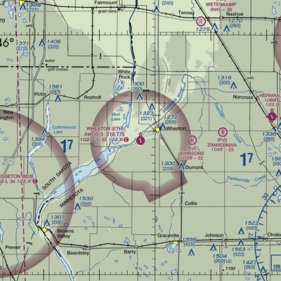 Wheaton Municipal Airport (ETH) VFR Sectional  Gaming Mouse Pad