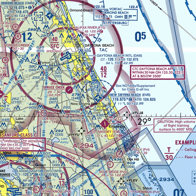 New Smyrna Beach Municipal Airport (EVB) VFR Sectional  Gaming Mouse Pad