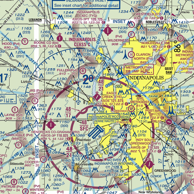 Eagle Creek Airpark (EYE) VFR Sectional  Gaming Mouse Pad