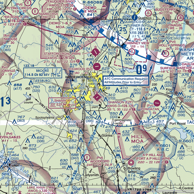 Shannon Airport (EZF) VFR Sectional  Gaming Mouse Pad