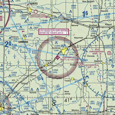 Kewanee Municipal Airport (EZI) VFR Sectional  Gaming Mouse Pad