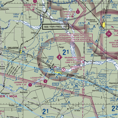 Wilbarger County Airport (F05) VFR Sectional  Gaming Mouse Pad