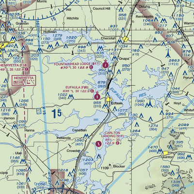 Eufaula Municipal Airport (F08) VFR Sectional  Gaming Mouse Pad