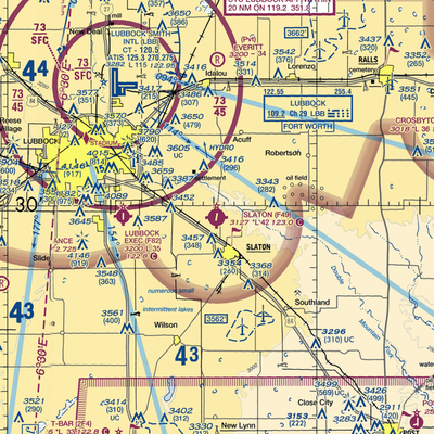 Slaton Municipal Airport (F49) VFR Sectional  Gaming Mouse Pad