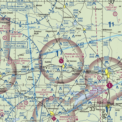 Franklin County Airport (F53) VFR Sectional  Gaming Mouse Pad