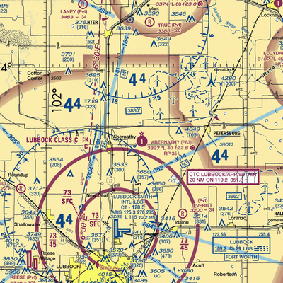 Abernathy Municipal Airport (F83) VFR Sectional  Gaming Mouse Pad