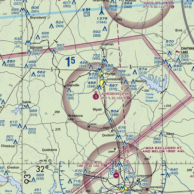 Jonesboro Airport (F88) VFR Sectional  Gaming Mouse Pad