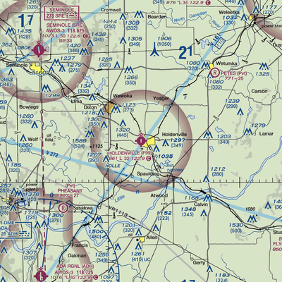 Holdenville Municipal Airport (F99) VFR Sectional  Gaming Mouse Pad