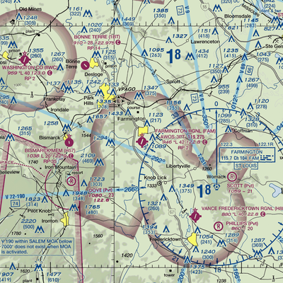 Farmington Regional Airport (FAM) VFR Sectional  Gaming Mouse Pad