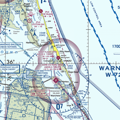 First Flight Airport (FFA) VFR Sectional  Gaming Mouse Pad