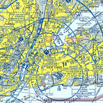 Flushing Airport (FLU) VFR Sectional  Gaming Mouse Pad