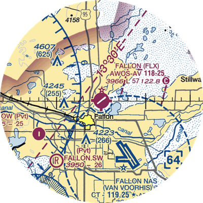 Fallon Municipal Airport (FLX) VFR Sectional  Gaming Mouse Pad