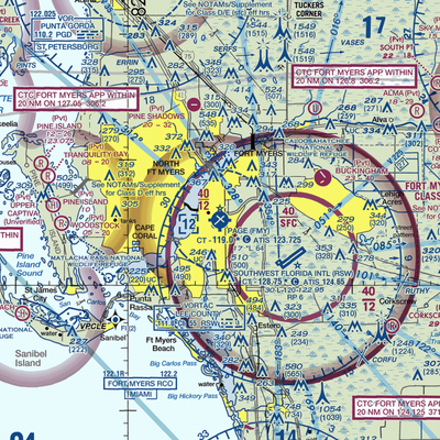 Page Field (FMY) VFR Sectional  Gaming Mouse Pad