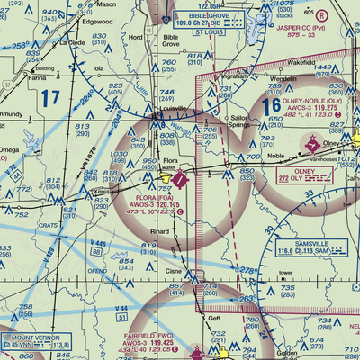 Flora Municipal Airport (FOA) VFR Sectional  Gaming Mouse Pad