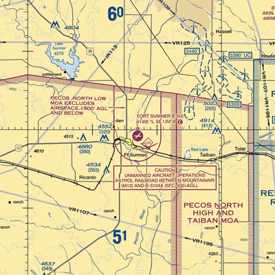 Fort Sumner Municipal Airport (FSU) VFR Sectional  Gaming Mouse Pad