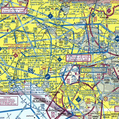 Fullerton Municipal Airport (FUL) VFR Sectional  Gaming Mouse Pad