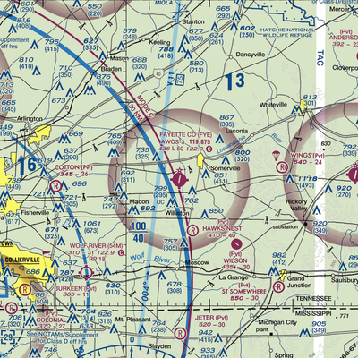 Fayette County Airport (FYE) VFR Sectional  Gaming Mouse Pad