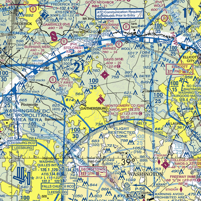 Montgomery County Airpark (GAI) VFR Sectional  Gaming Mouse Pad